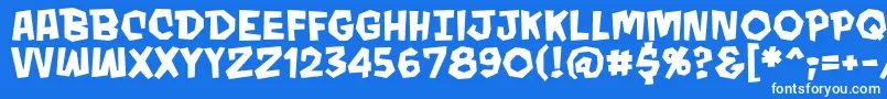 MondobeyondoBbBold Font – White Fonts on Blue Background