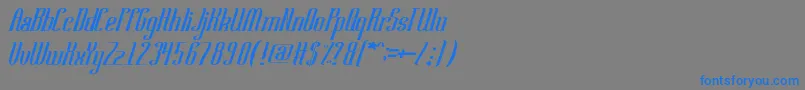 SamuraiBlade Font – Blue Fonts on Gray Background