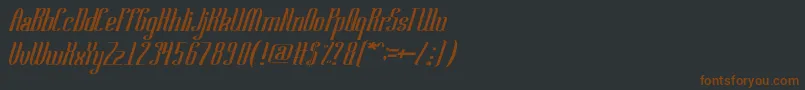 SamuraiBlade-fontti – ruskeat fontit mustalla taustalla