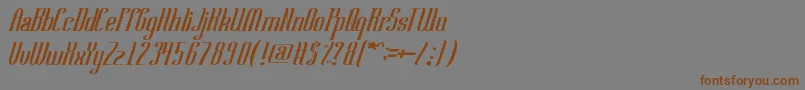 SamuraiBlade Font – Brown Fonts on Gray Background