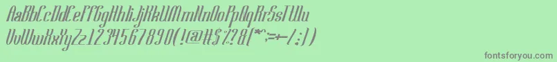 SamuraiBlade Font – Gray Fonts on Green Background