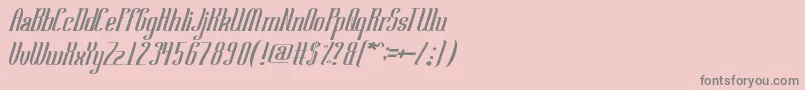 SamuraiBlade Font – Gray Fonts on Pink Background