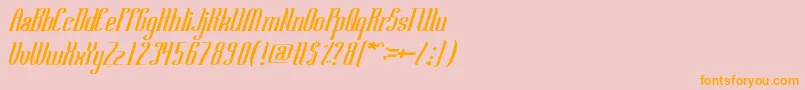 SamuraiBlade Font – Orange Fonts on Pink Background