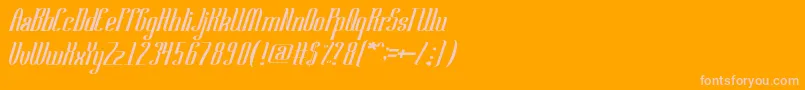 SamuraiBlade Font – Pink Fonts on Orange Background