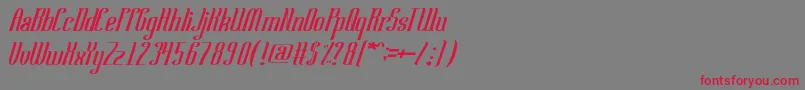 SamuraiBlade Font – Red Fonts on Gray Background