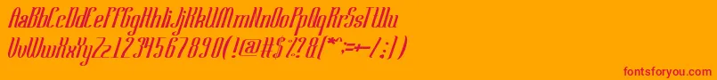 SamuraiBlade Font – Red Fonts on Orange Background