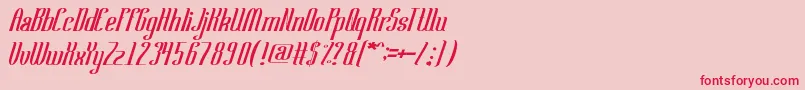 SamuraiBlade Font – Red Fonts on Pink Background