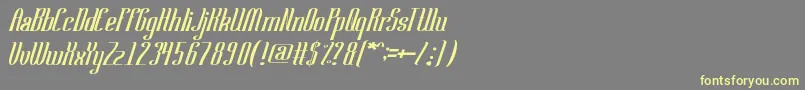 SamuraiBlade Font – Yellow Fonts on Gray Background