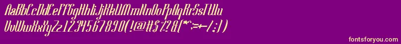 SamuraiBlade Font – Yellow Fonts on Purple Background