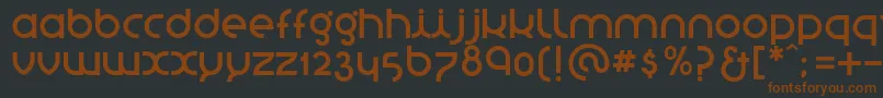 StNovasans-fontti – ruskeat fontit mustalla taustalla