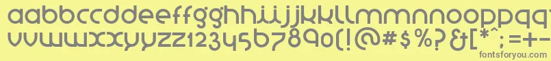 StNovasans Font – Gray Fonts on Yellow Background