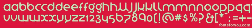 フォントStNovasans – 赤い背景に緑の文字