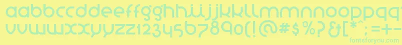 StNovasans Font – Green Fonts on Yellow Background