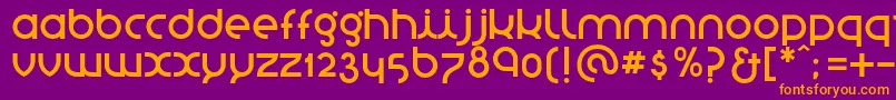 StNovasans Font – Orange Fonts on Purple Background