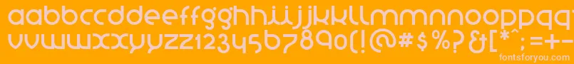 StNovasans Font – Pink Fonts on Orange Background