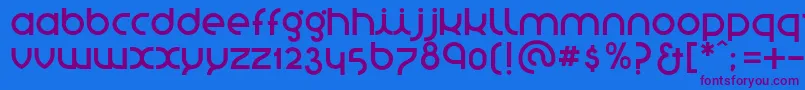StNovasans Font – Purple Fonts on Blue Background