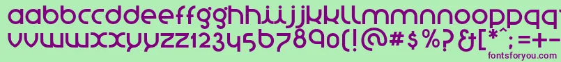 StNovasans Font – Purple Fonts on Green Background