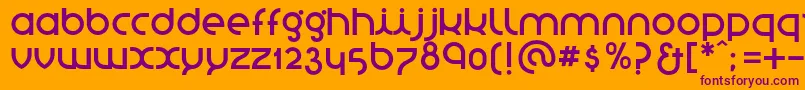 StNovasans Font – Purple Fonts on Orange Background