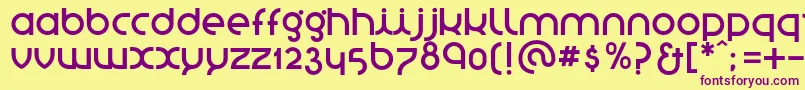 StNovasans Font – Purple Fonts on Yellow Background