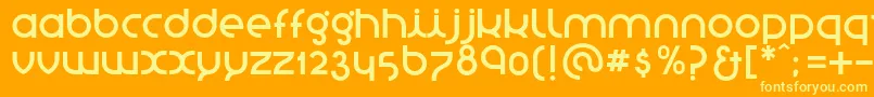 フォントStNovasans – オレンジの背景に黄色の文字