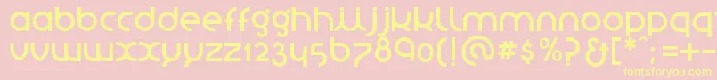 StNovasans Font – Yellow Fonts on Pink Background