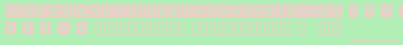 Vtmeiornamentsonblack-fontti – vaaleanpunaiset fontit vihreällä taustalla