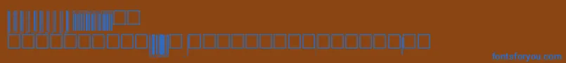 Шрифт Upcep72tt – синие шрифты на коричневом фоне