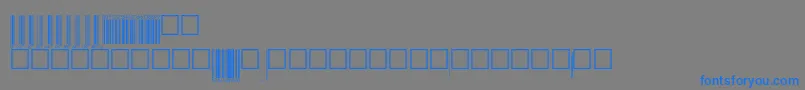 フォントUpcep72tt – 灰色の背景に青い文字