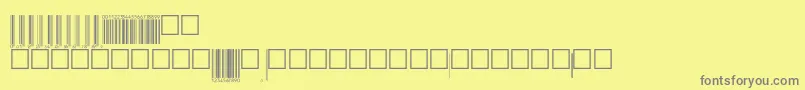 Czcionka Upcep72tt – szare czcionki na żółtym tle