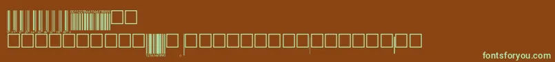 Шрифт Upcep72tt – зелёные шрифты на коричневом фоне