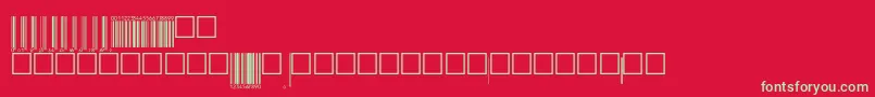フォントUpcep72tt – 赤い背景に緑の文字