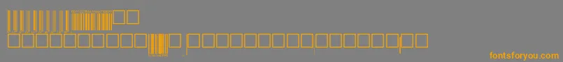 フォントUpcep72tt – オレンジの文字は灰色の背景にあります。