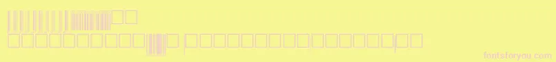 Шрифт Upcep72tt – розовые шрифты на жёлтом фоне