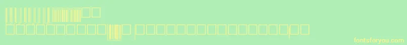 Upcep72tt-fontti – keltaiset fontit vihreällä taustalla