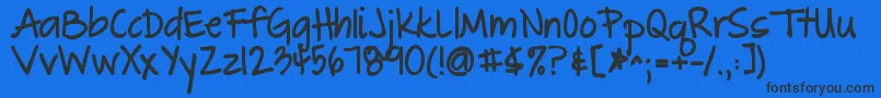 Thegreatescapebold Font – Black Fonts on Blue Background