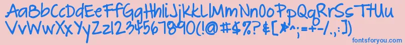 Thegreatescapebold Font – Blue Fonts on Pink Background
