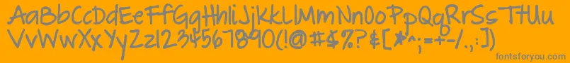 Thegreatescapebold Font – Gray Fonts on Orange Background
