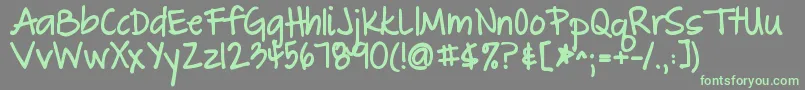 Thegreatescapebold Font – Green Fonts on Gray Background
