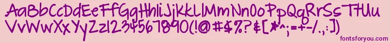 Thegreatescapebold Font – Purple Fonts on Pink Background