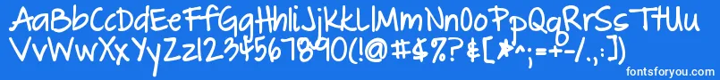 Thegreatescapebold Font – White Fonts on Blue Background