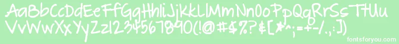Thegreatescapebold Font – White Fonts on Green Background