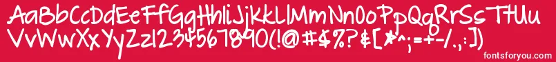 Thegreatescapebold Font – White Fonts on Red Background