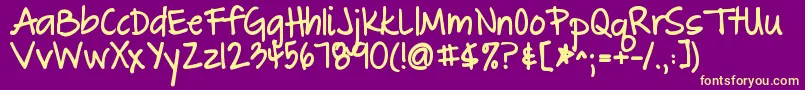 Thegreatescapebold Font – Yellow Fonts on Purple Background