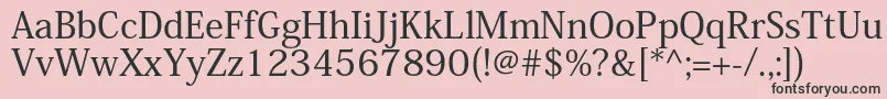 フォントKozminproMedium – ピンクの背景に黒い文字