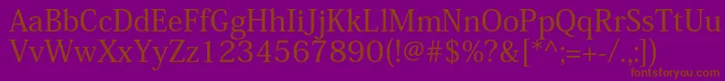 KozminproMedium Font – Brown Fonts on Purple Background