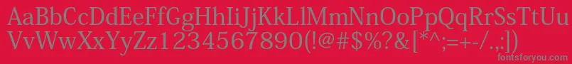 KozminproMedium Font – Gray Fonts on Red Background