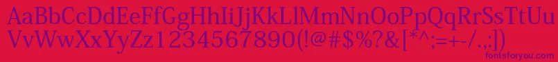 KozminproMedium Font – Purple Fonts on Red Background