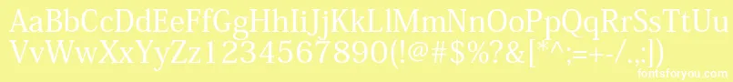 フォントKozminproMedium – 黄色い背景に白い文字