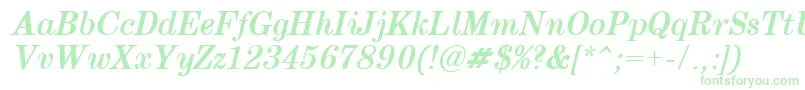 Century.KzBoldItalic Font – Green Fonts on White Background