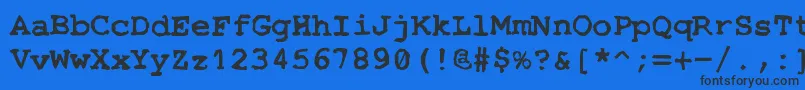 Шрифт Stempel – чёрные шрифты на синем фоне